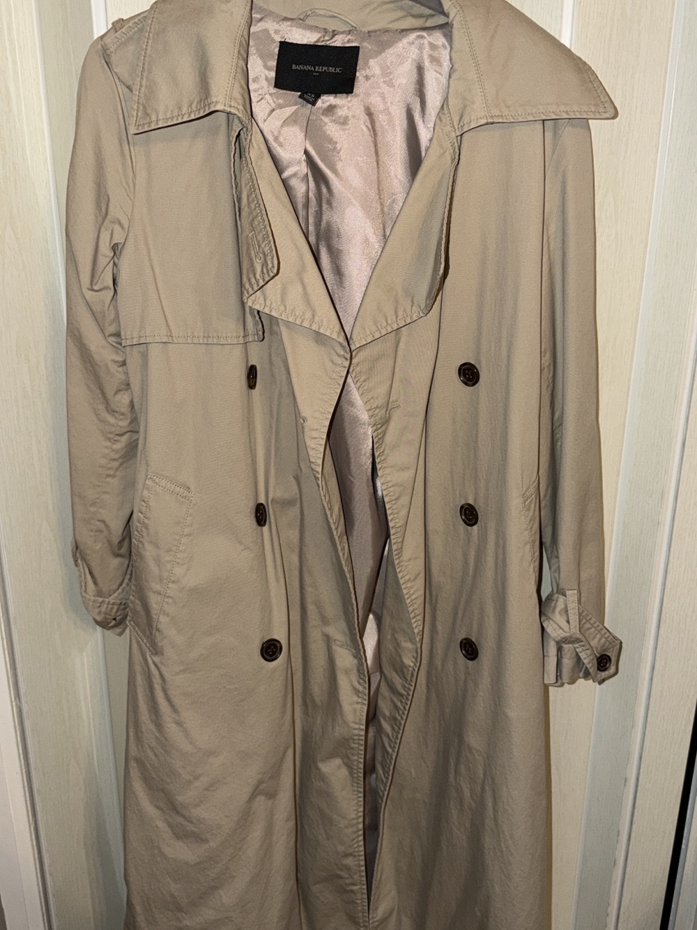 Banana Republic Women's Beige Trench Coat Sz xs(petite)